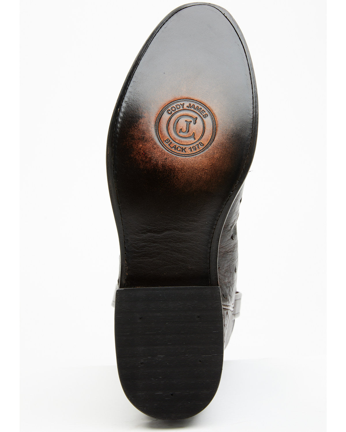 Black 1978® Men's Carmen Exotic Full-Quill Ostrich Roper Bo Chocolate