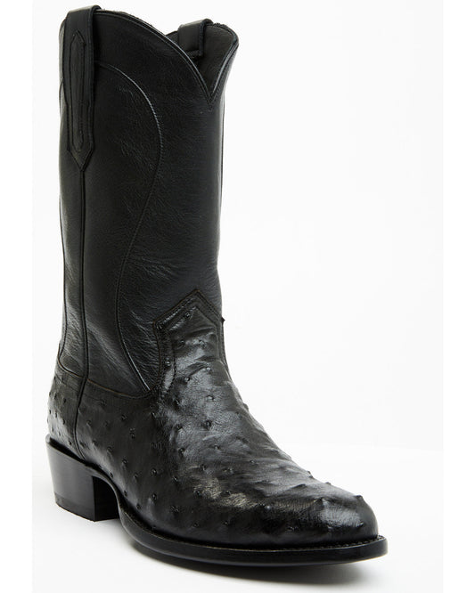 Black 1978® Men's Chapman Exotic Full-Quill Ostrich Western Black