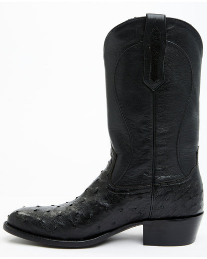 Black 1978® Men's Chapman Exotic Full-Quill Ostrich Western Black