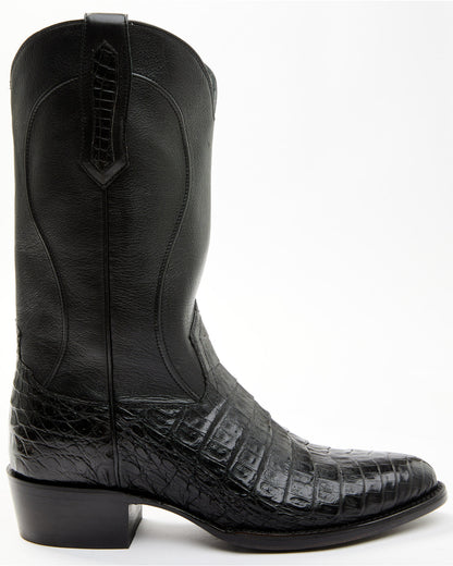 Black 1978® Men's Chapman Exotic Caiman Belly Western Boots Black
