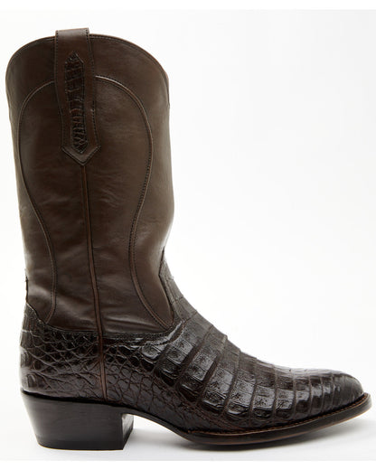 Black 1978® Men's Chapman Exotic Caiman Belly Western Boots Chocolate
