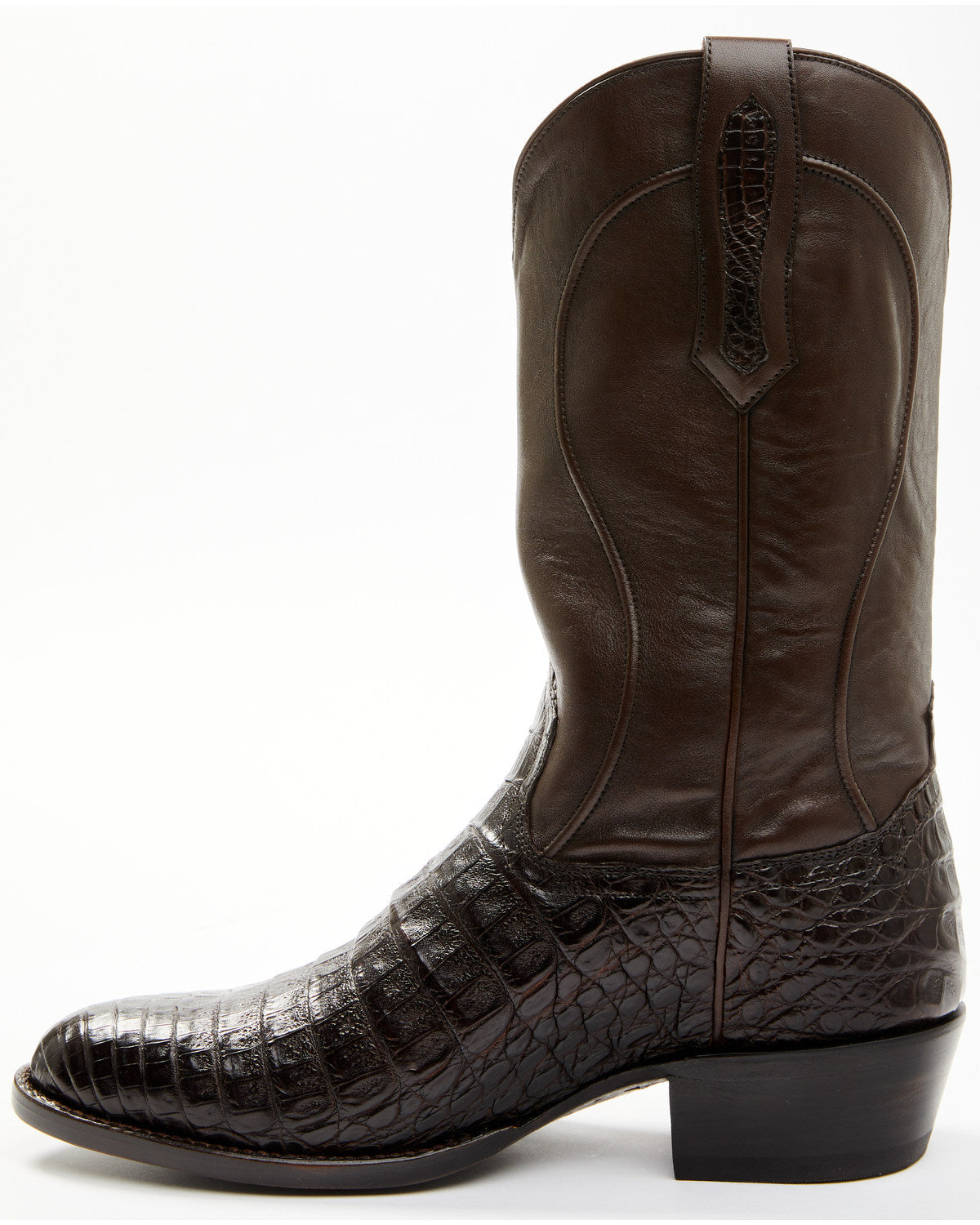 Black 1978® Men's Chapman Exotic Caiman Belly Western Boots Chocolate