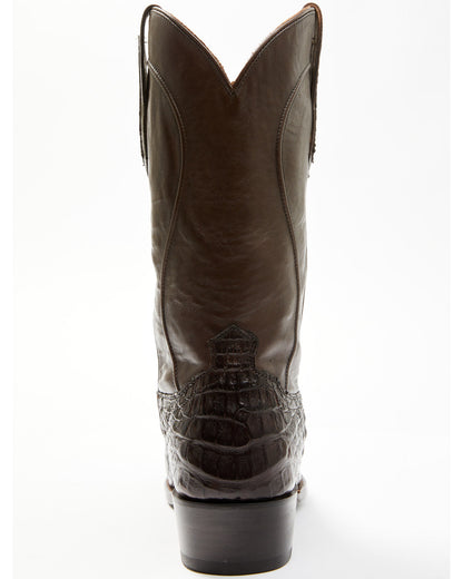Black 1978® Men's Chapman Exotic Caiman Belly Western Boots Chocolate
