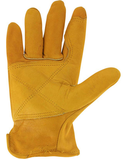 Men's Grain Cowhide Work Gloves Camel