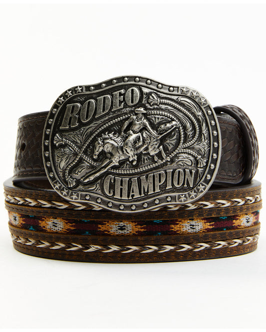 Boys' Rodeo Champion Belt Dark Brown