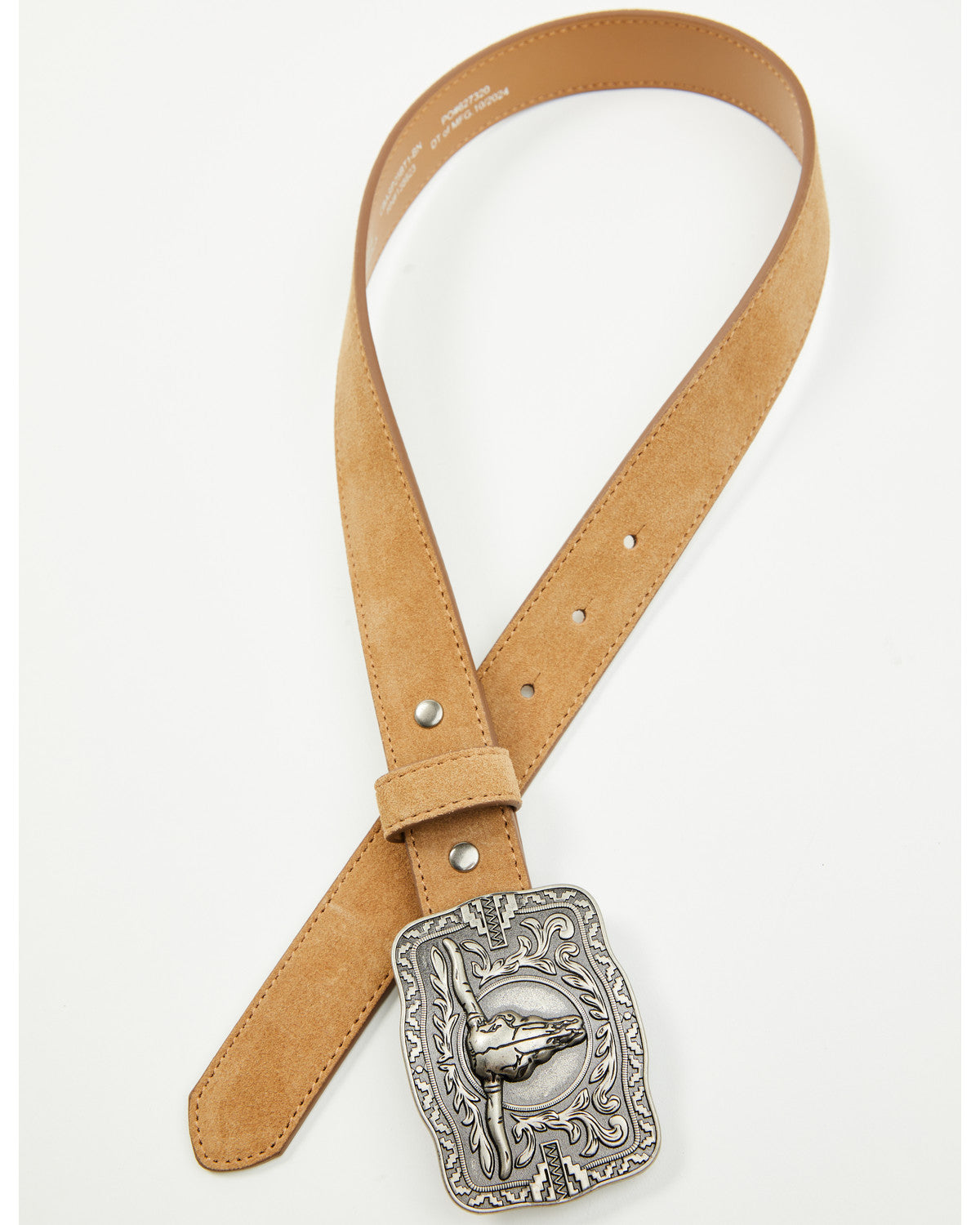 Boys' Rustler Steerhead Buckle Belt Brown