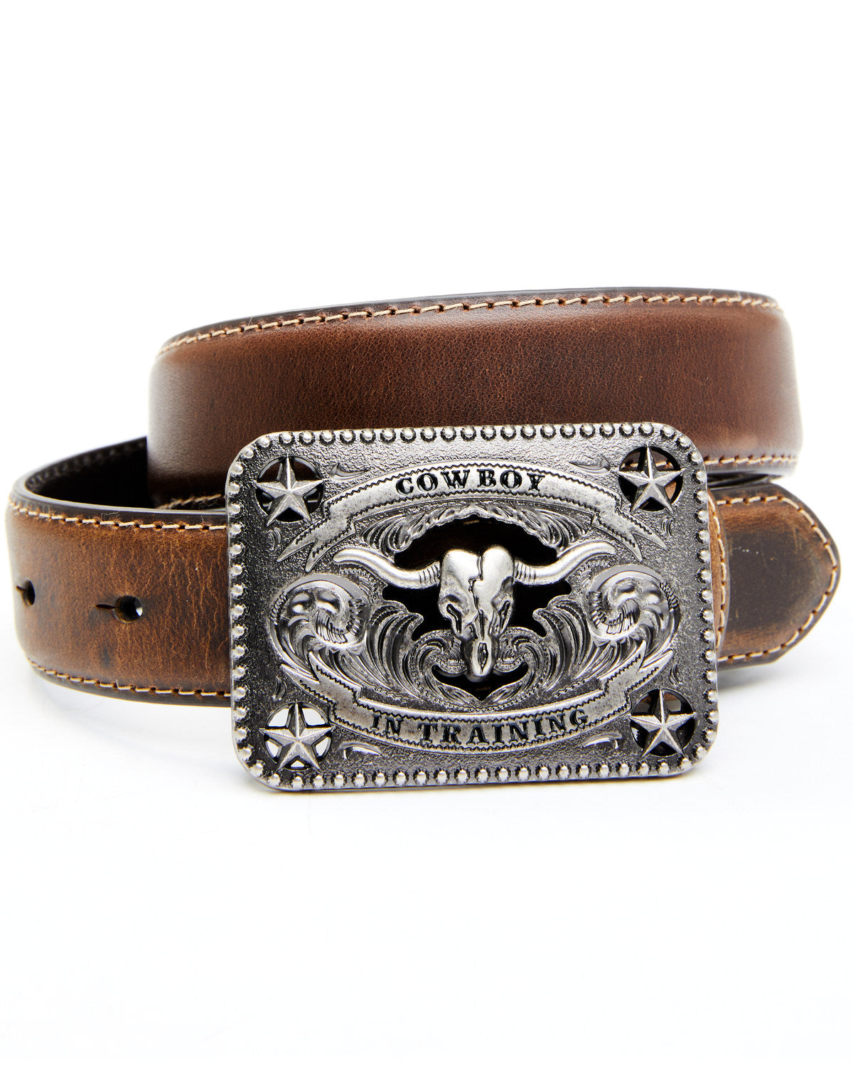 Boys' Longhorn Buckle Brown