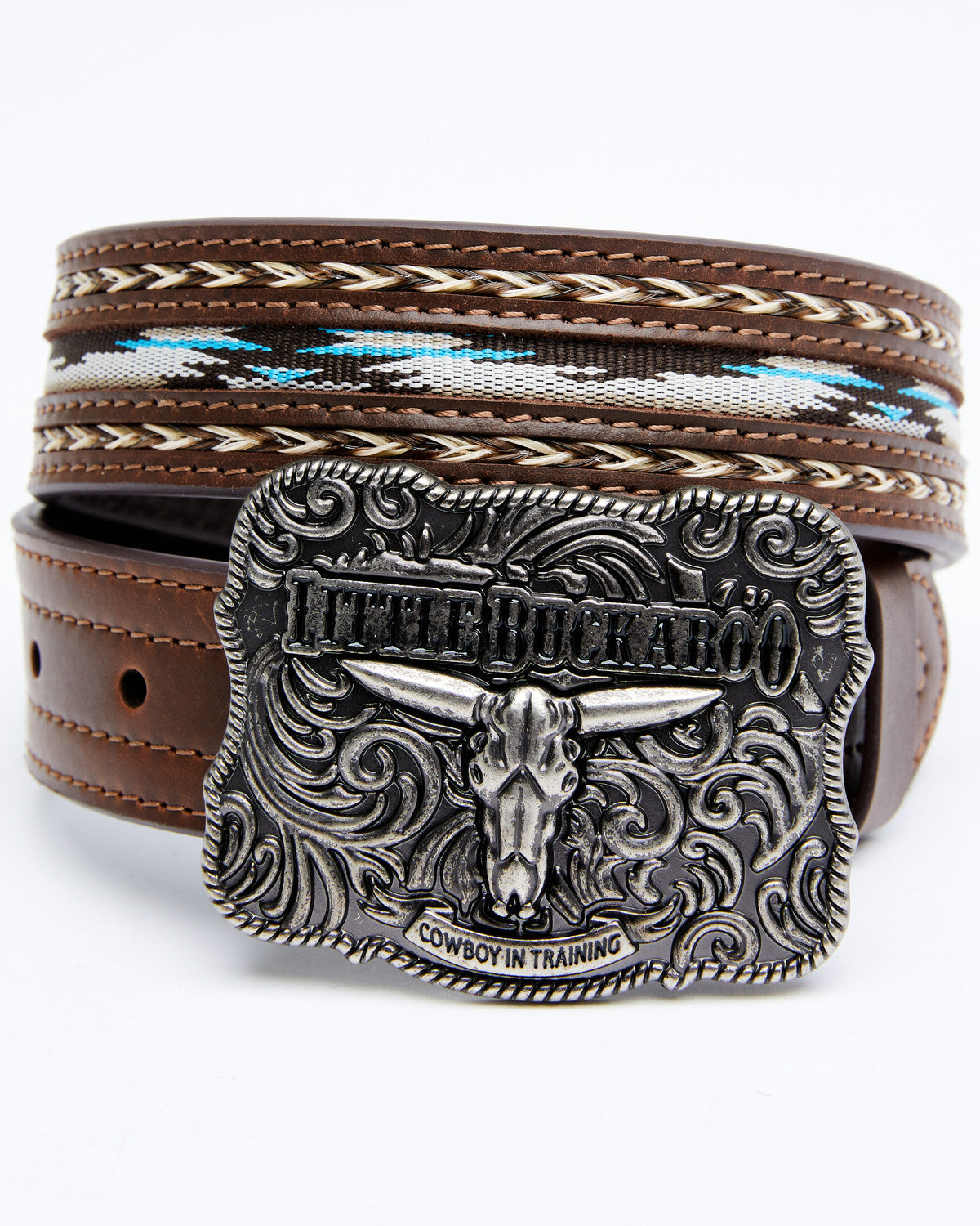 Boys' Lil Buckaroo Brown Ribbon Belt Brown