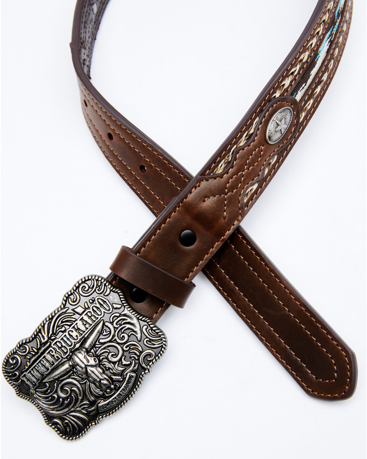 Boys' Lil Buckaroo Brown Ribbon Belt Brown