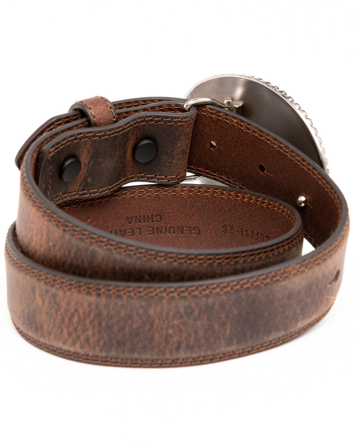 Boys' Longhorn Plaque Buckle Belt Brown