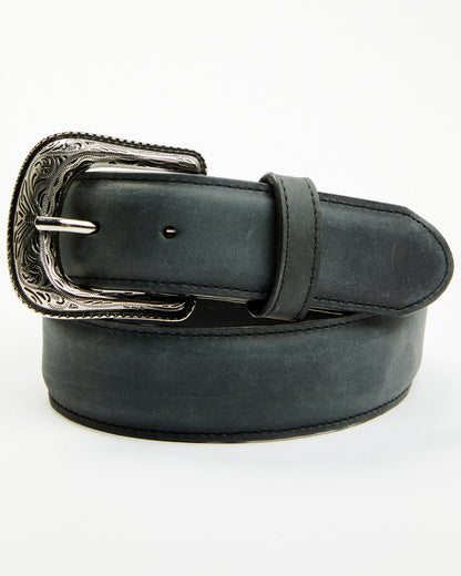 Men's Crazy Horse 2.0 Burnished Basic Leather Belt Black