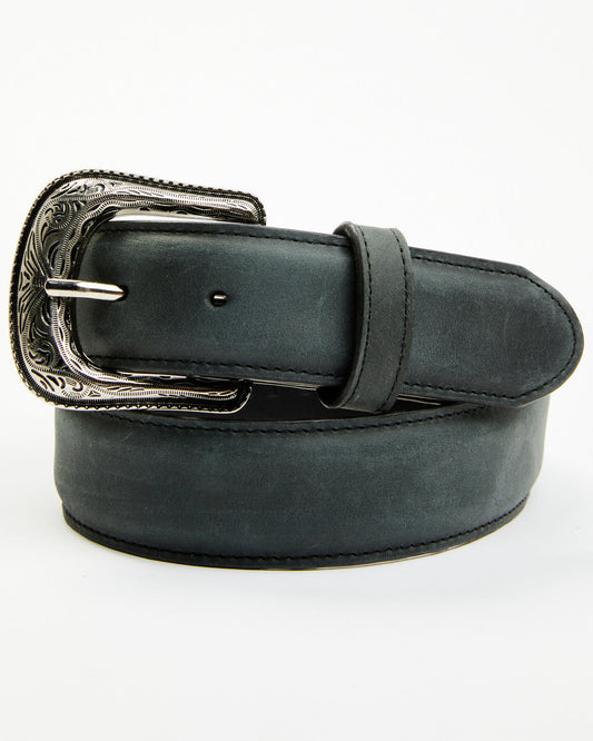 Men's Crazy Horse 2.0 Burnished Basic Leather Belt Black