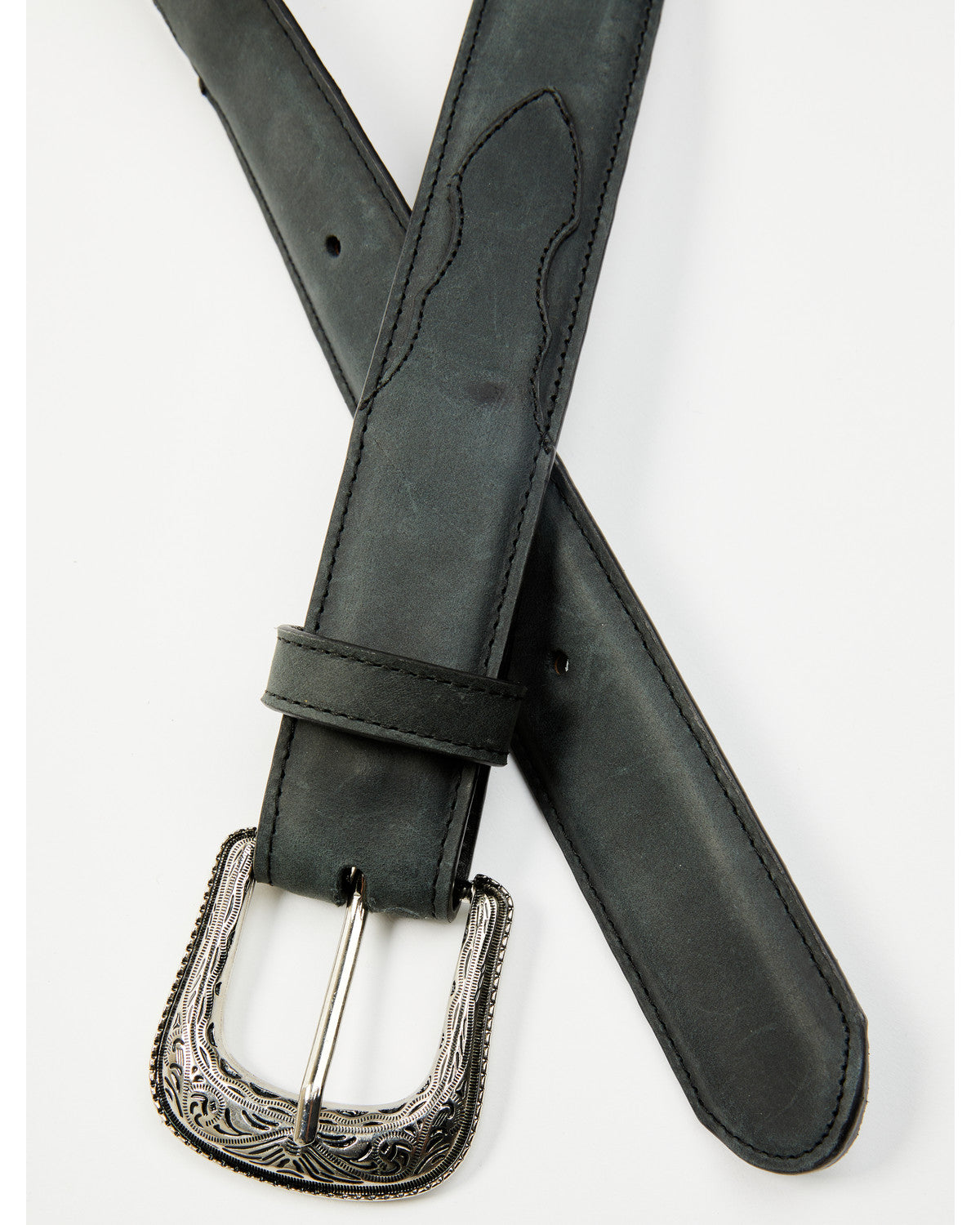 Men's Crazy Horse 2.0 Burnished Basic Leather Belt Black
