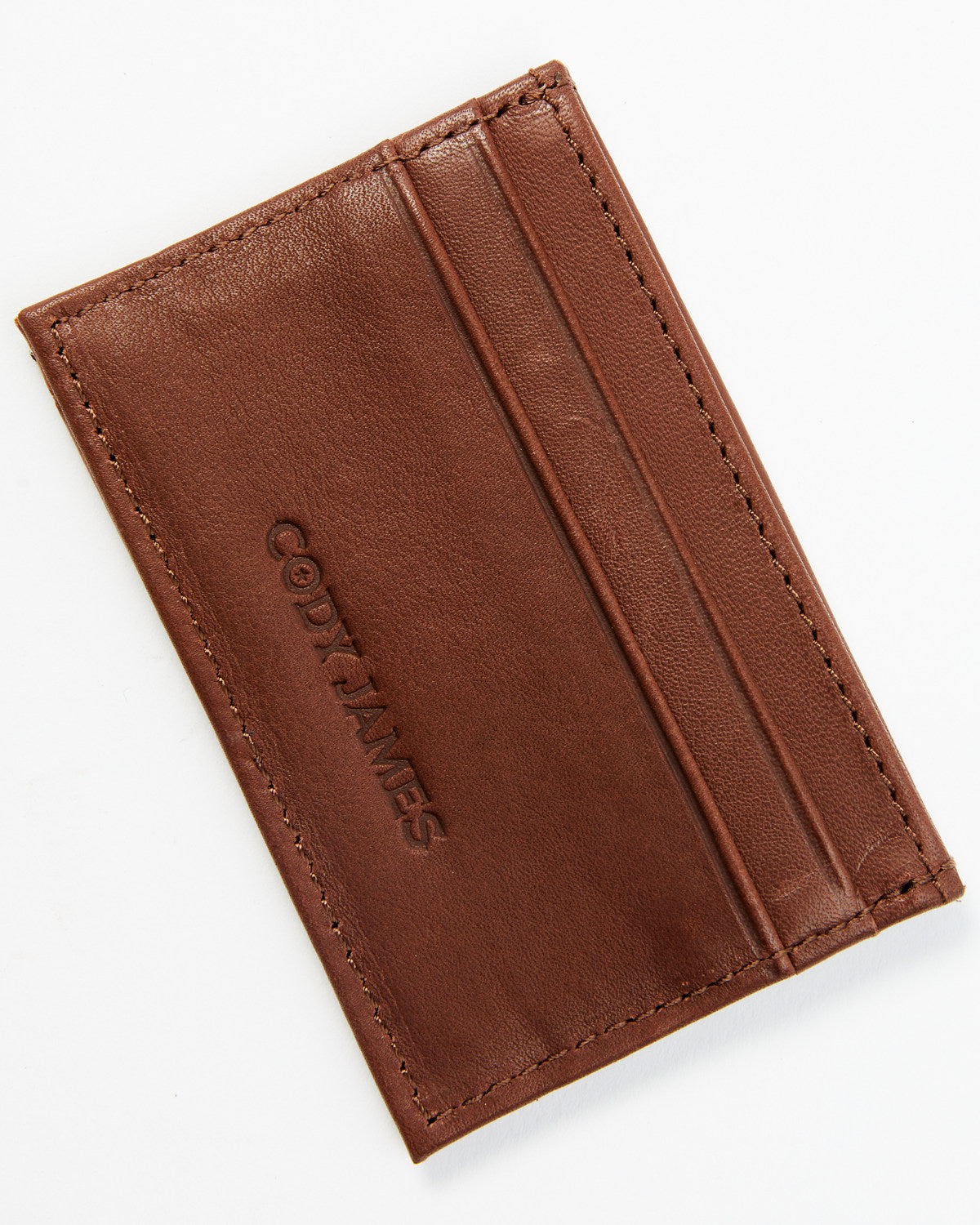 Men's Credit Card Ostrich Wallet Brown