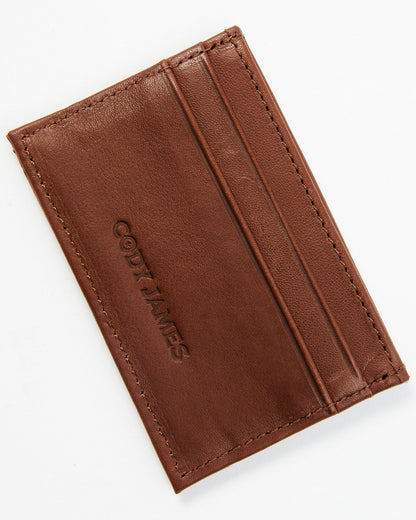 Men's Credit Card Ostrich Wallet Brown