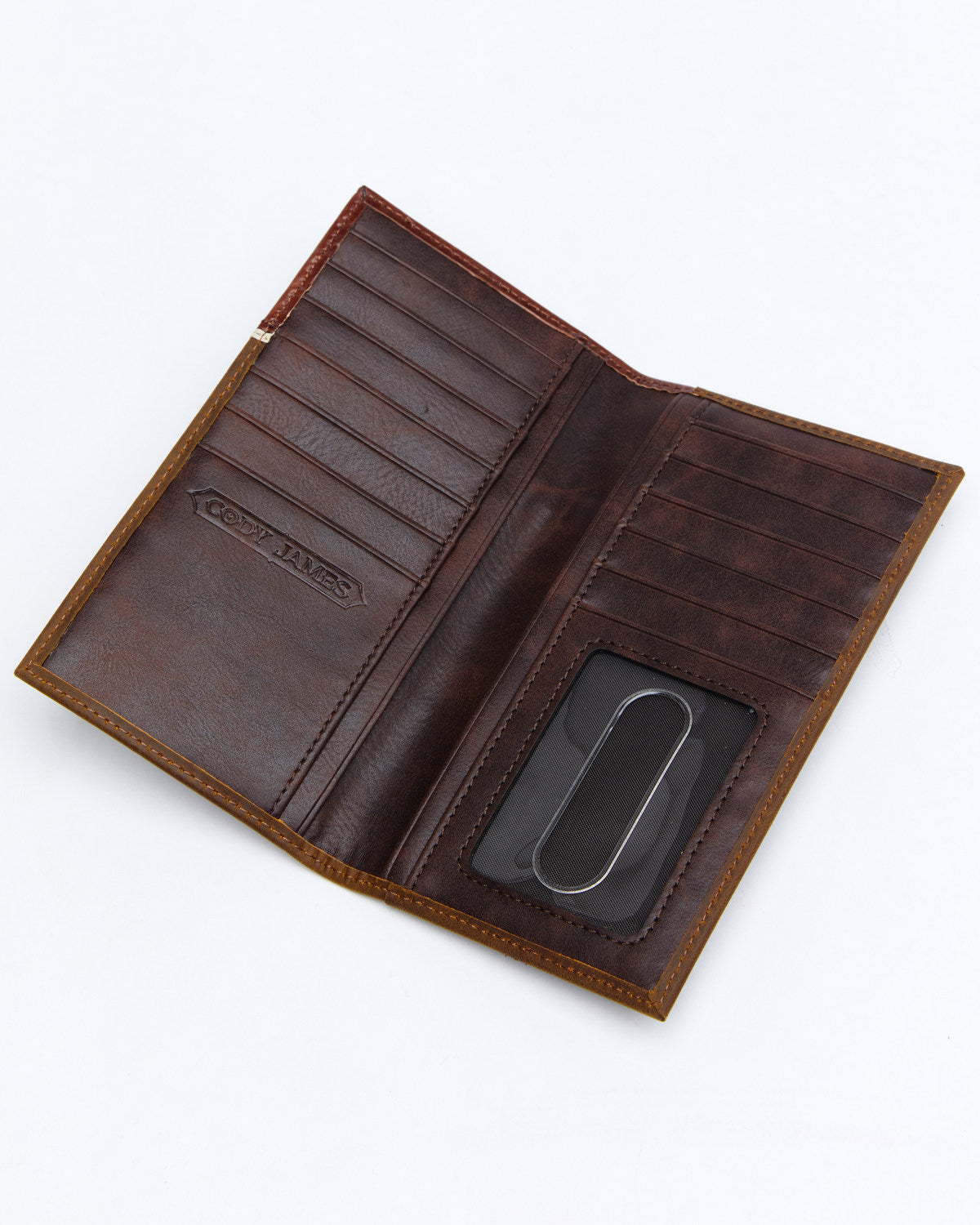 Men's Tooled Rodeo Wallet Brown
