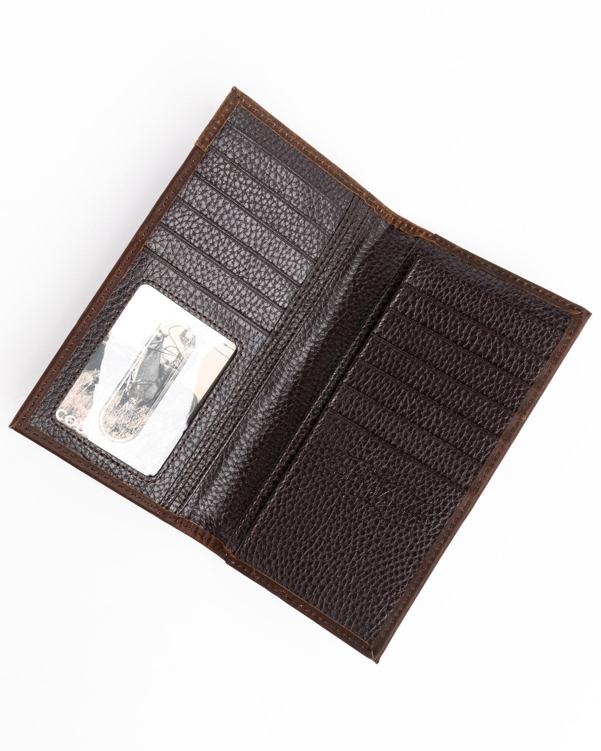 Men's Rodeo Stitched Leather Wallet Brown