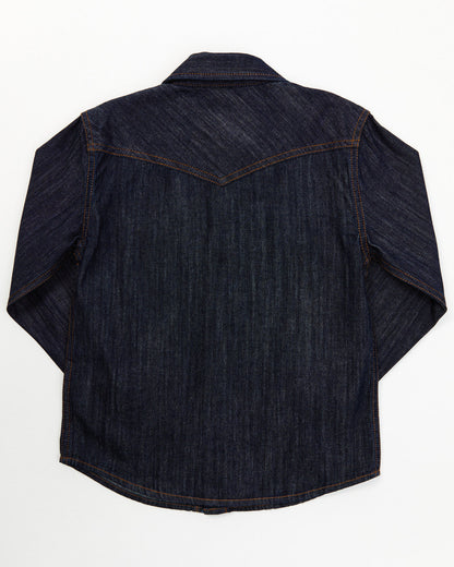 Toddler Boys' Foothill Denim Long Sleeve Pearl Snap Western Dark Wash