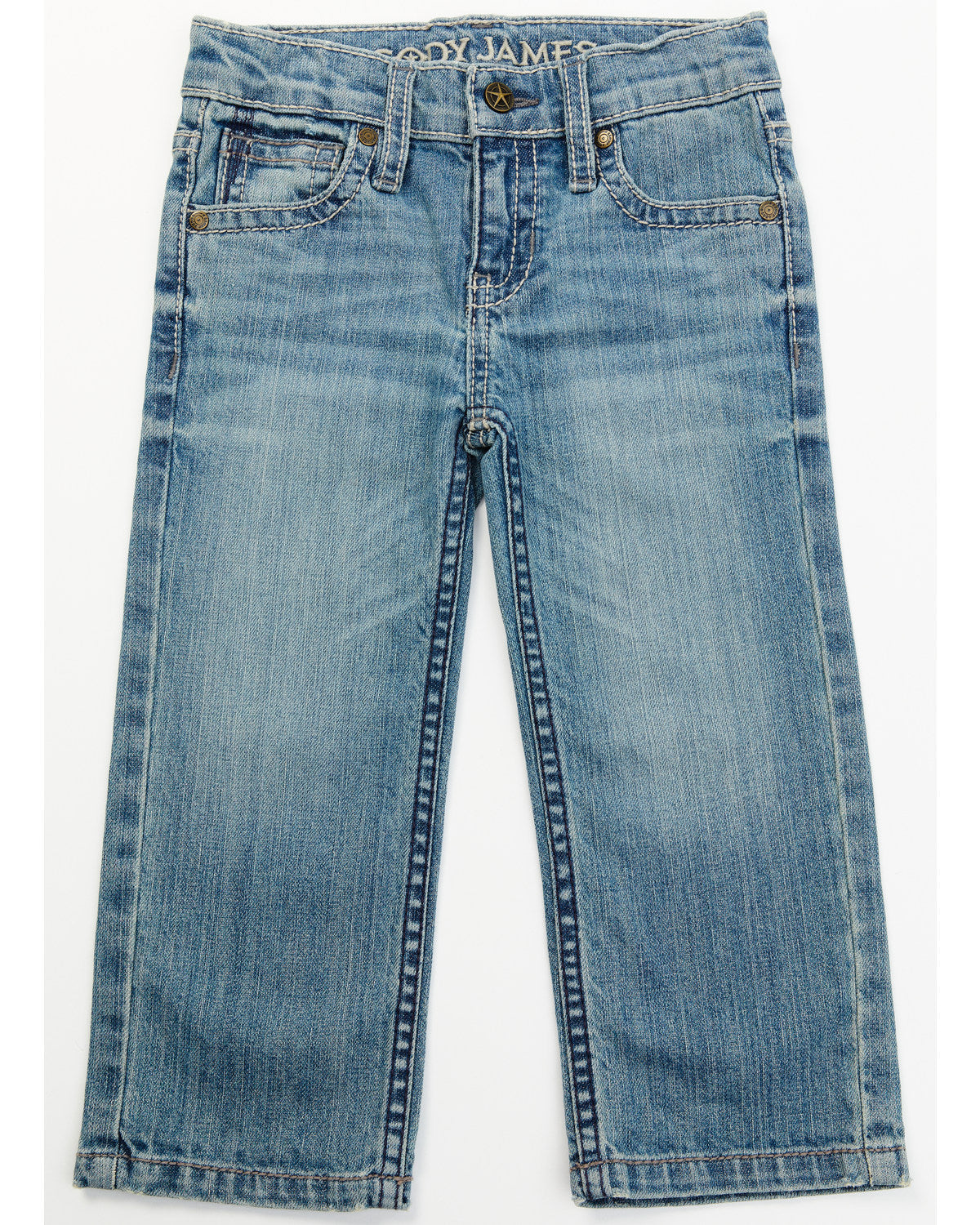 Boys' Hamshackle Wash Relaxed Bootcut Stretch Denim Jeans Light Wash