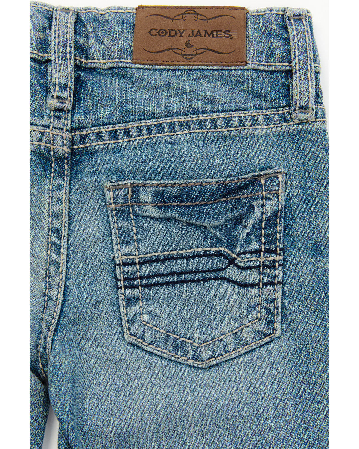 Boys' Hamshackle Wash Relaxed Bootcut Stretch Denim Jeans Light Wash