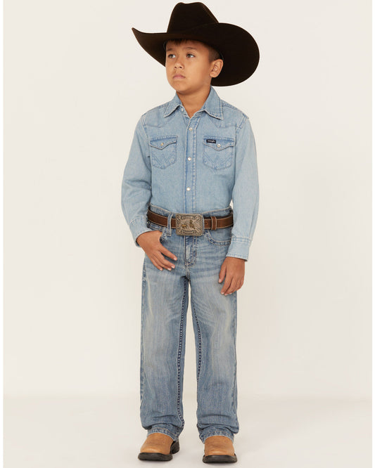 Boys' Hamshackle Light Wash Relaxed Boot Denim Jeans Light Wash