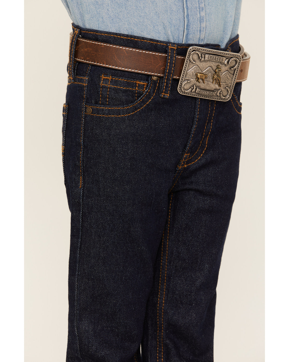 Boys' Dark Wash Slim Straight Stretch Jeans Dark Wash