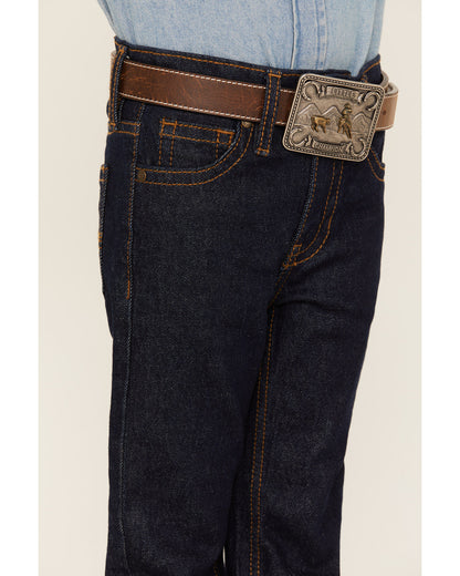 Boys' Dark Wash Slim Straight Stretch Jeans Dark Wash