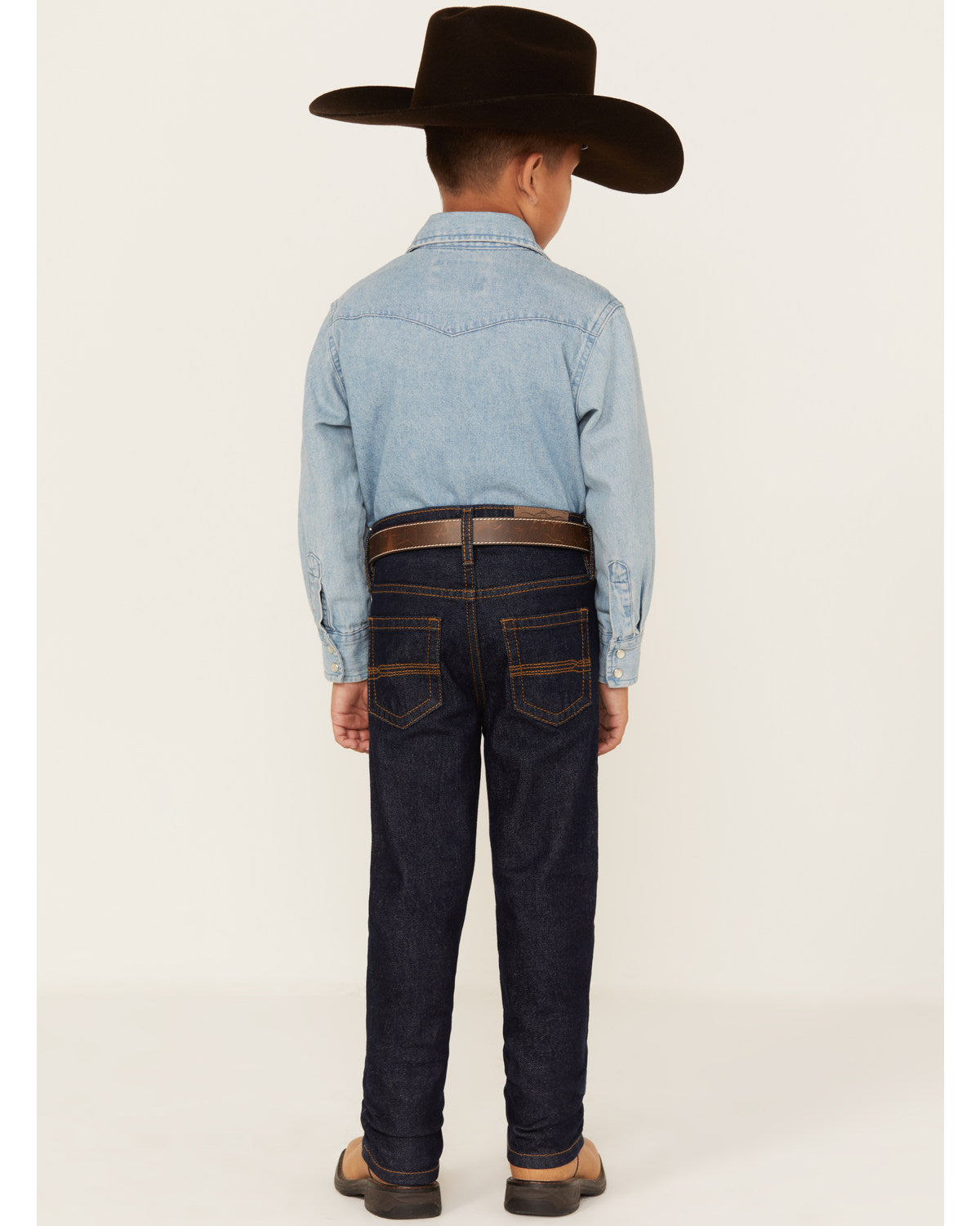 Boys' Dark Wash Slim Straight Stretch Jeans Dark Wash