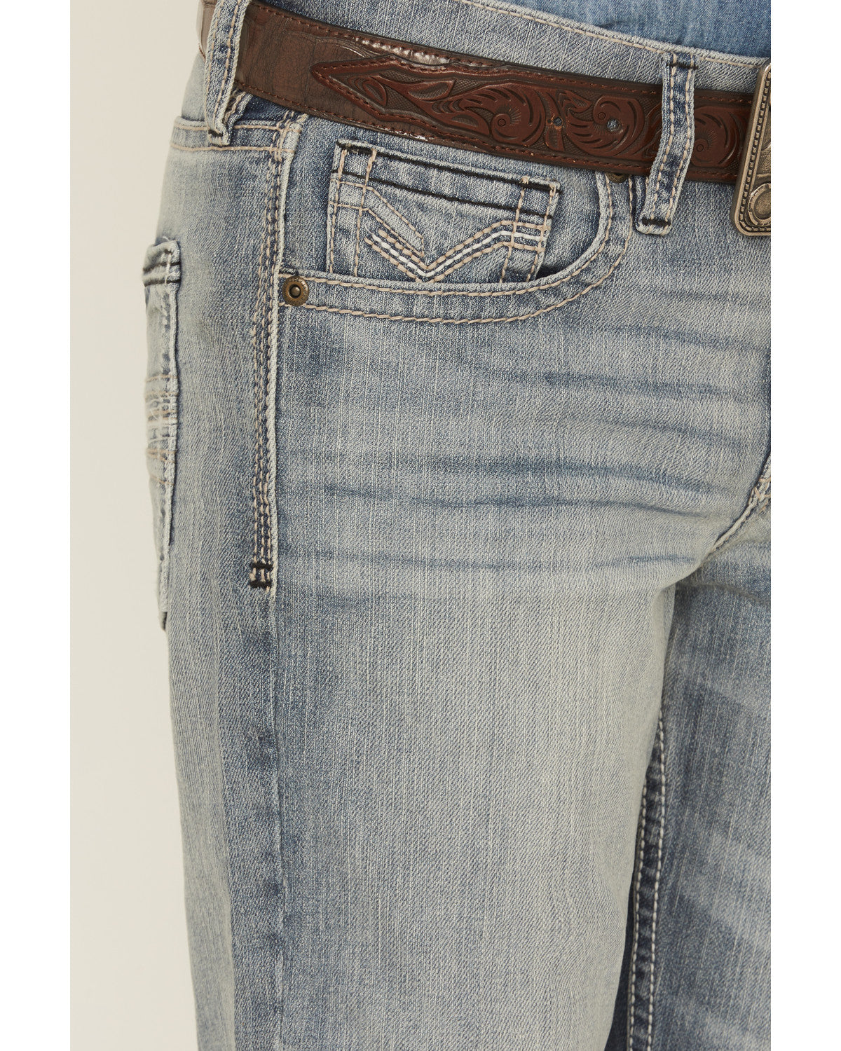 Boys' Medium Wash Buckskin Slim Bootcut Stretch Denim Jeans Medium Wash