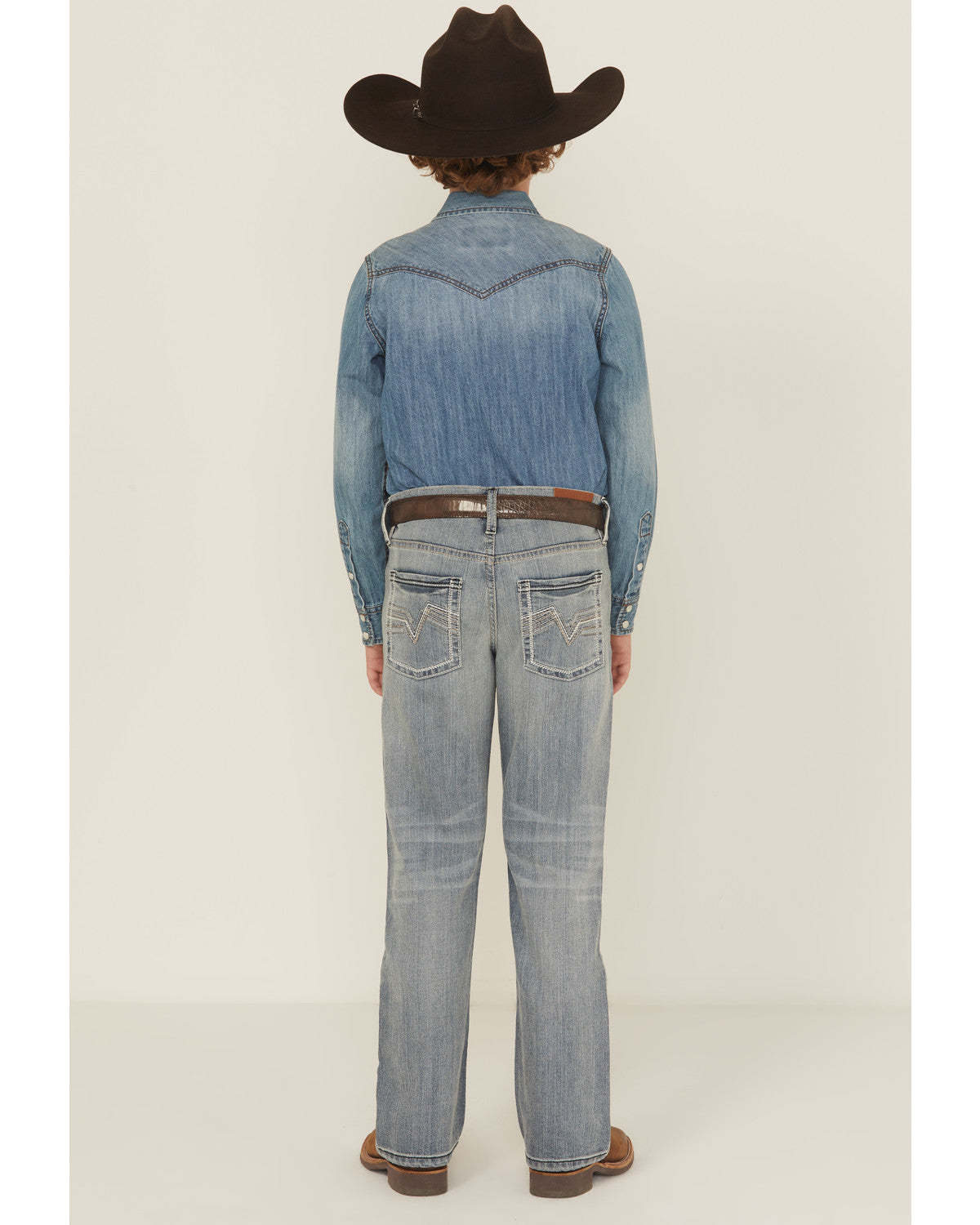 Boys' Medium Wash Buckskin Slim Bootcut Stretch Denim Jeans Medium Wash