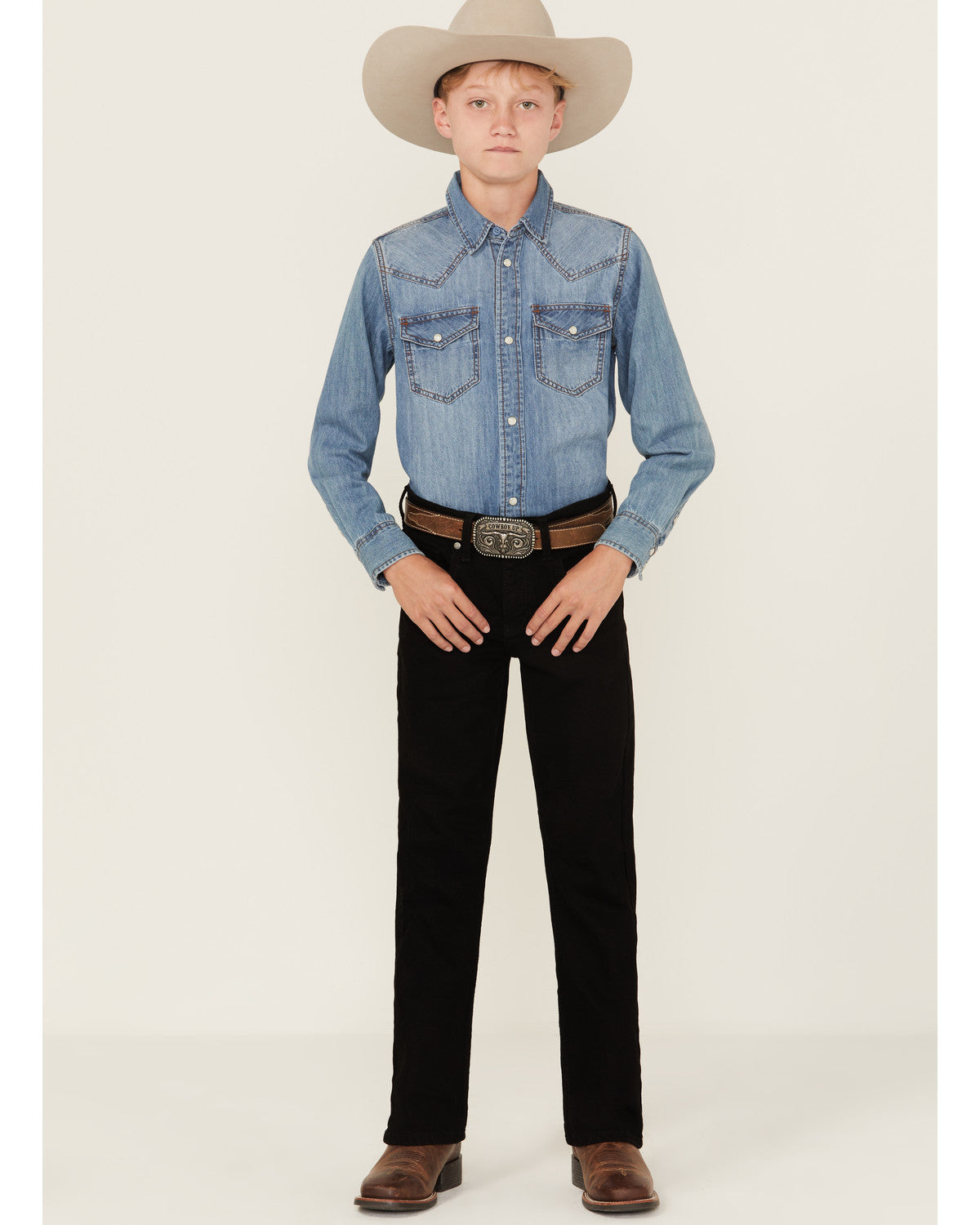 Boys' Night Rider Slim Bootcut Comfort Stretch Denim Jeans Black