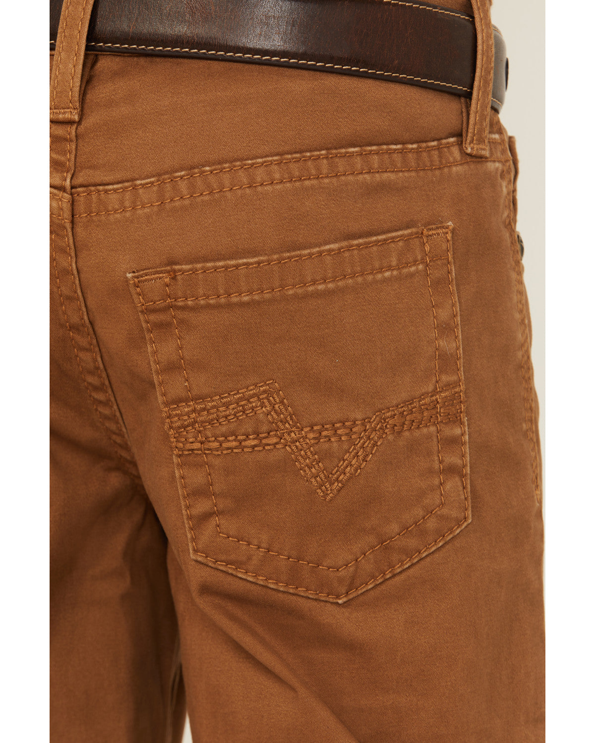 Boys' Benedetto Slim Bootcut Stretch Denim Jeans Rust Copper