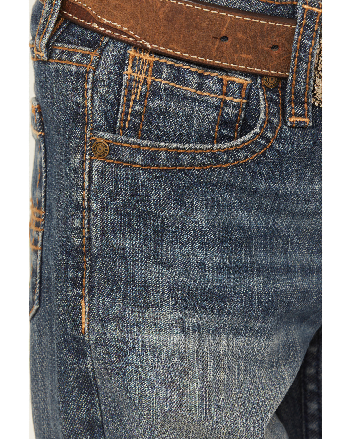 Little Boys' Wolfstooth Medium Wash Relaxed Bootcut Stretch Medium Wash