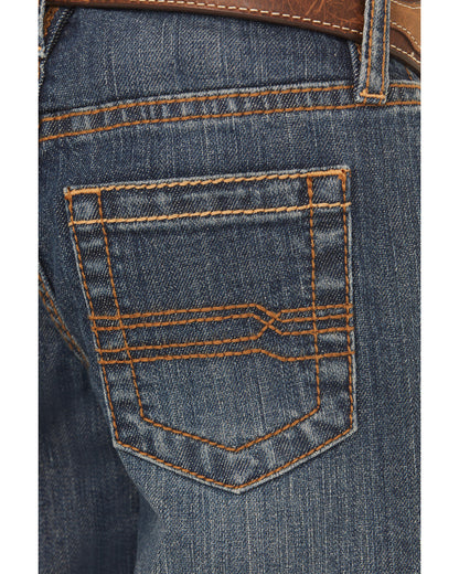Little Boys' Wolfstooth Medium Wash Relaxed Bootcut Stretch Medium Wash