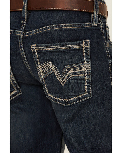 Boys' Dark Wash Moonlight Slim Bootcut Stretch Denim Jeans Dark Wash