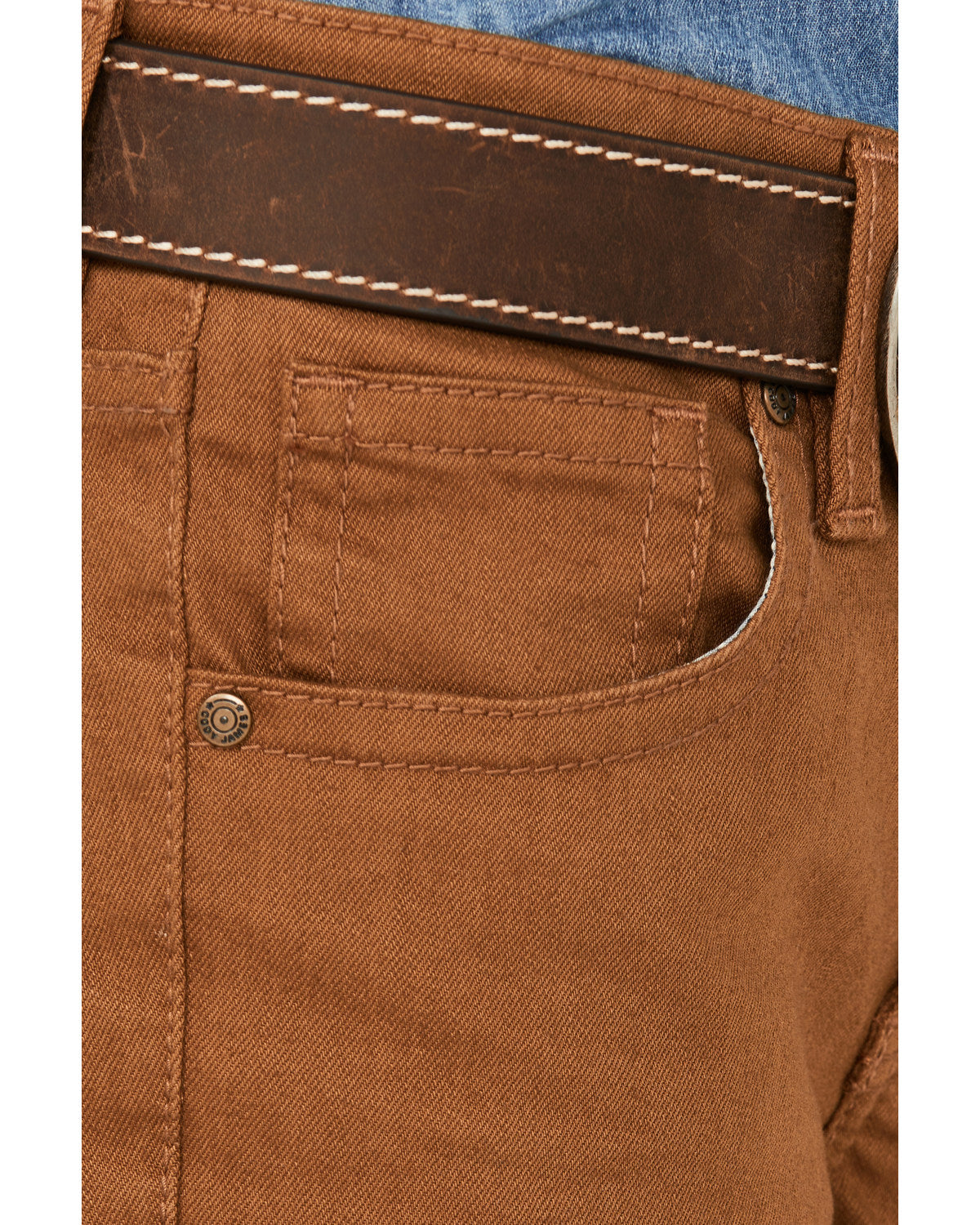 Boys' Rubber Slim Straight Stretch Jeans Rust Copper