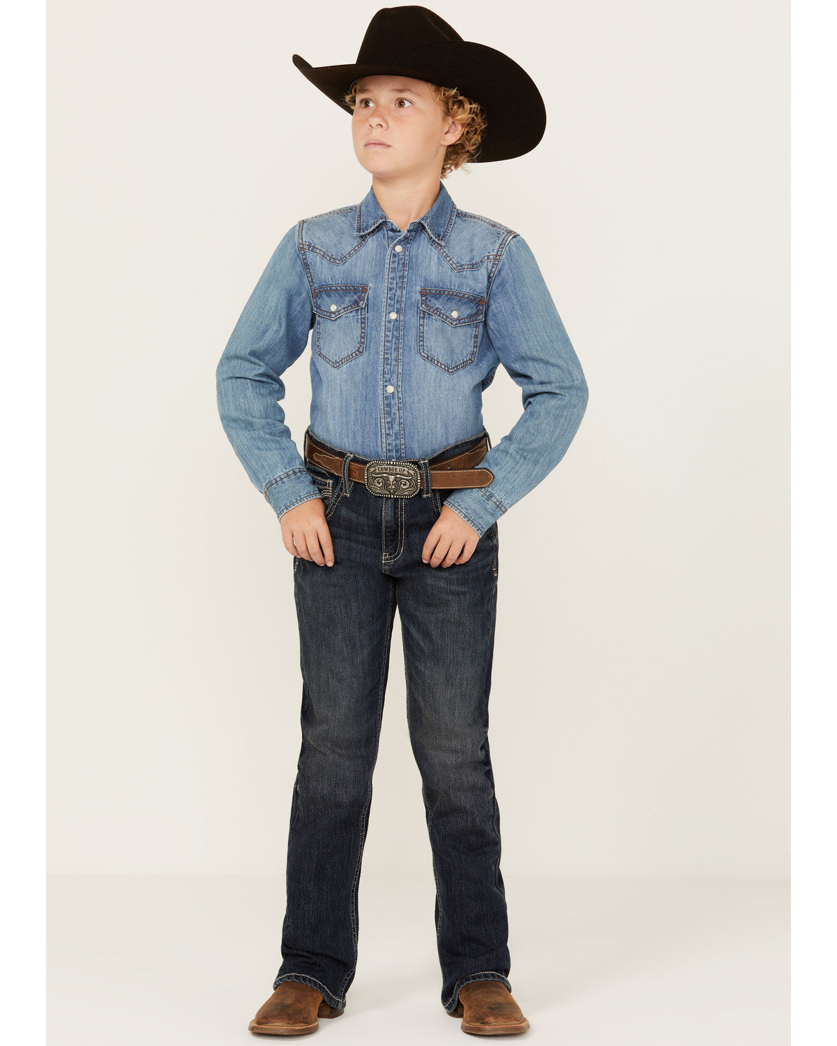 Boys' Dark Wash Moonlight Slim Stretch Bootcut Jeans Dark Wash