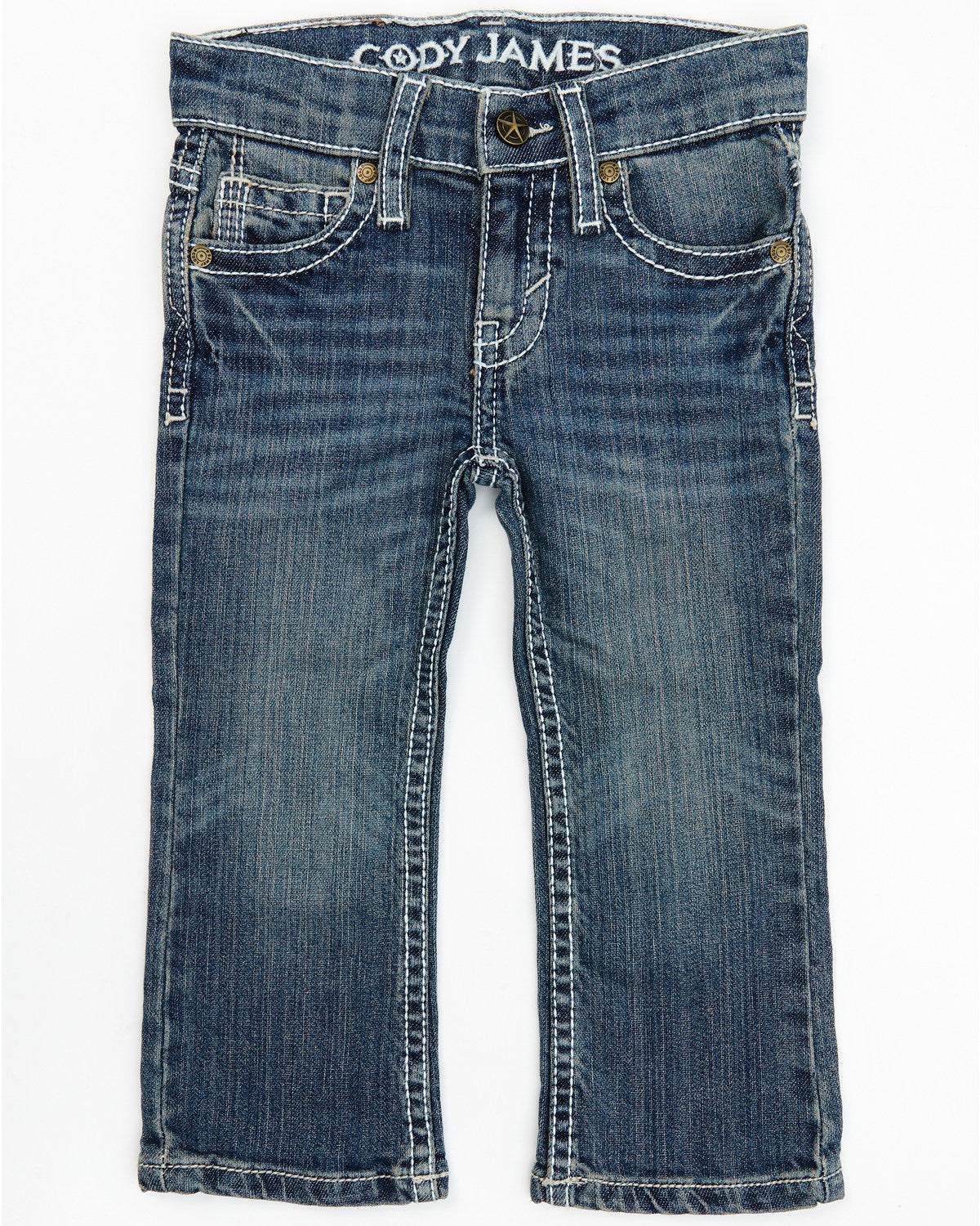 Toddler Boys' Stone Cold Wash Slim Boot Stretch Jeans Dark Medium Wash