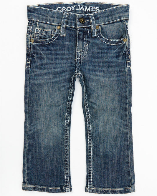 Toddler Boys' Stone Cold Wash Slim Boot Stretch Jeans Dark Medium Wash