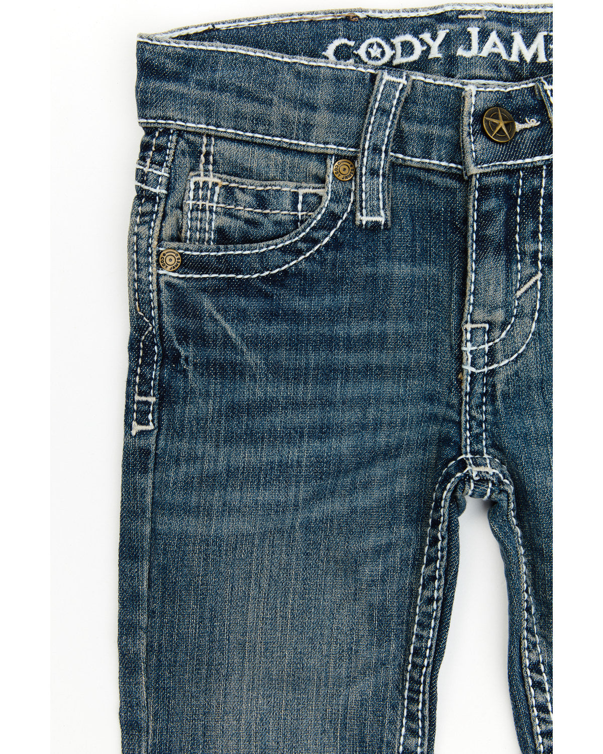Toddler Boys' Stone Cold Wash Slim Boot Stretch Jeans Dark Medium Wash