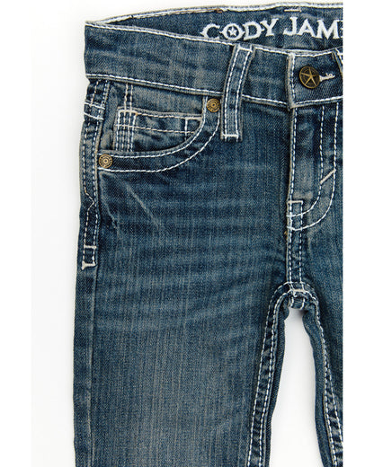 Toddler Boys' Stone Cold Wash Slim Boot Stretch Jeans Dark Medium Wash