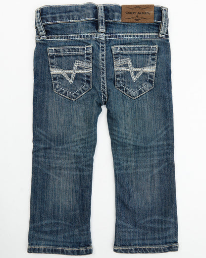 Toddler Boys' Stone Cold Wash Slim Boot Stretch Jeans Dark Medium Wash
