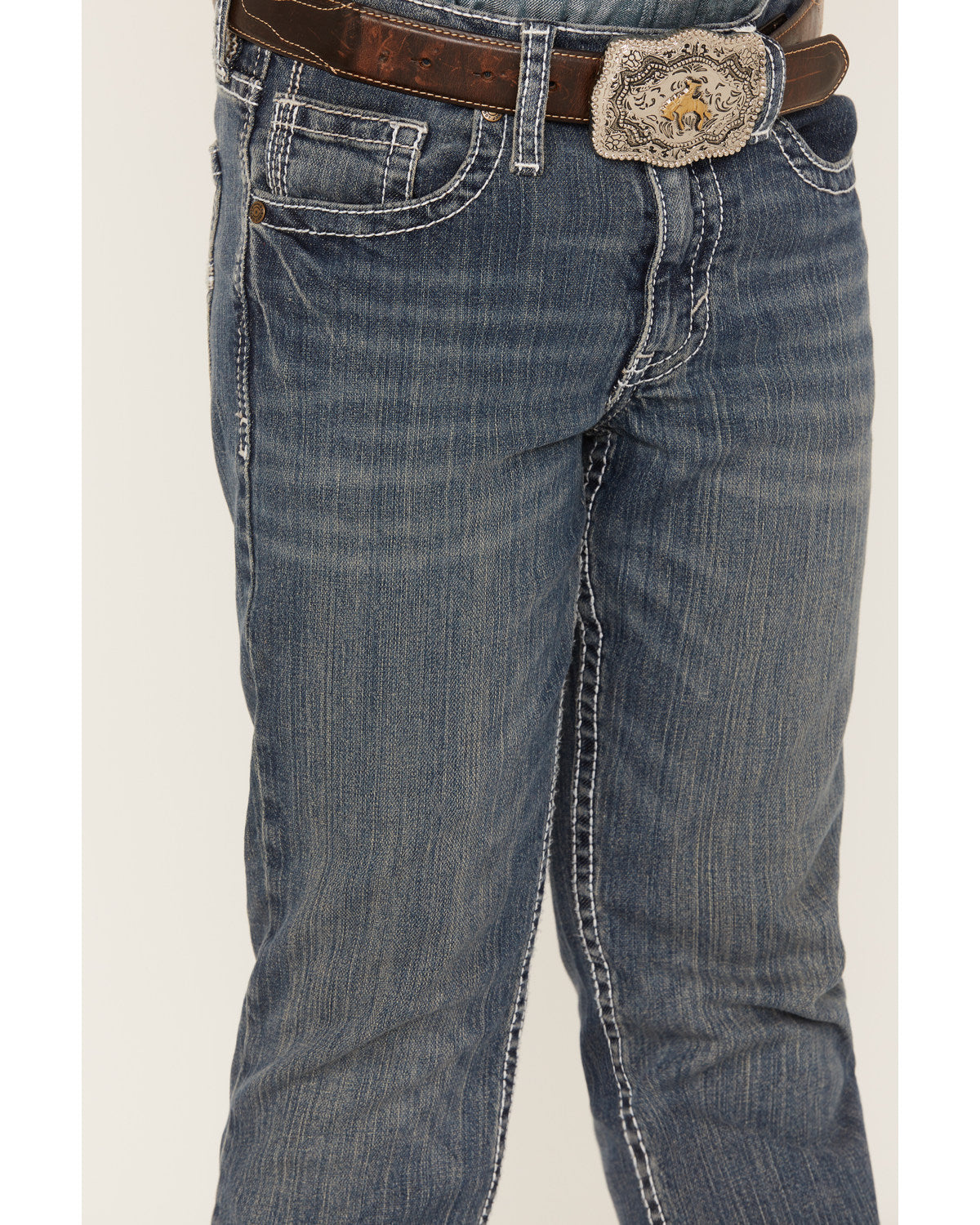 Boys' Stone Cold Wash Slim Boot Stretch Jeans Dark Medium Wash
