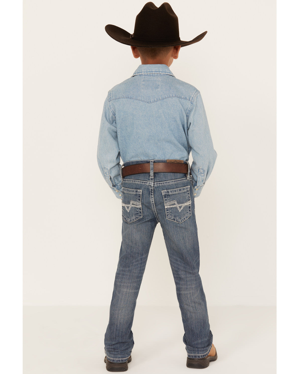 Little Boys' Stone Cold Wash Slim Bootcut Stretch Jeans - S Dark Medium Wash