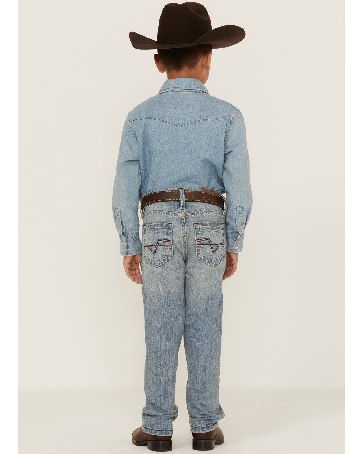 Boys' Crupper Light Wash Stretch Slim Straight Jeans Blue