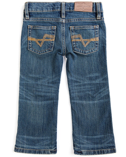 Toddler Boys' Saguaro Dark Wash Mid Rise Stretch Slim Bootc Blue