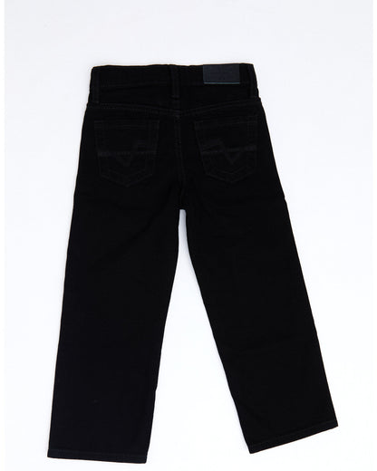 Boys' Night Rider Mid Rise Rigid Relaxed Bootcut Jeans - Si Black
