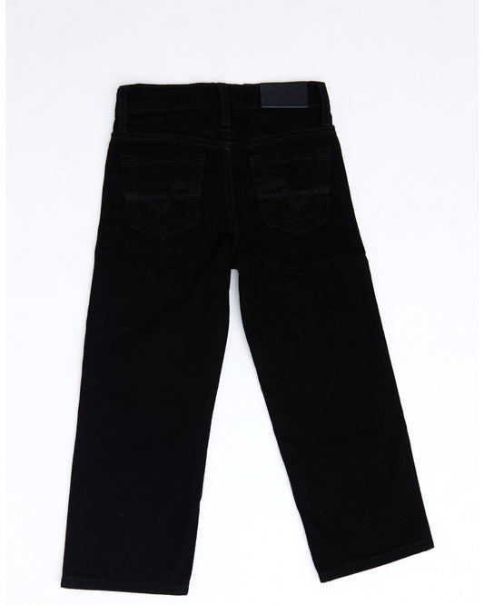 Boys' Night Rider Mid Rise Rigid Relaxed Bootcut Jeans - Si Black