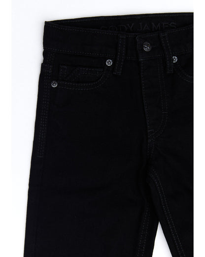 Boys' Night Rider Mid Rise Rigid Relaxed Bootcut Jeans - Si Black