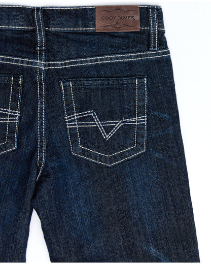 Boys' Night Hawk Medium Wash Mid Rise Stretch Relaxed Bootc Blue